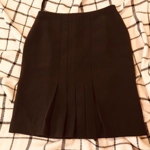 Deep Chocolate Brown Work Office Skirt
